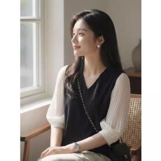 批发已出货女装夏装2026年新款<b class='q'>七分袖</b>时尚小衫短袖上衣服中袖潮