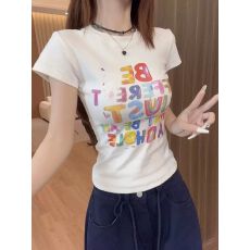 批发已出货美式辣妹<b class='q'>街头</b>风涂鸦字母印花上衣女