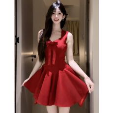 批发已出货夏季富家千金公主小<b class='q'>礼服</b>收腰无袖短<b class='q'>裙</b>