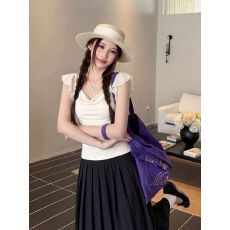 批发已出货夏季女荡领背心<b class='q'>吊带</b>修身显瘦小飞袖百搭上衣潮
