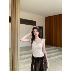 批发已出货夏季女荡领背心<b class='q'>吊带</b>修身显瘦小飞袖百搭上衣潮