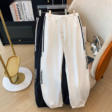 批发300斤特大码女装胖mm韩版加绒加厚休闲九分裤2024秋季新款束脚裤