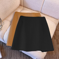 批发130-350斤大码女装胖mm<b class='q'>秋</b>冬新款复古气质简约高腰毛呢A字半身裙