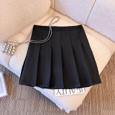 批发130-350斤<b class='q'>大码</b><b class='q'>女装</b>胖mm秋冬新款韩版高腰显瘦设计感A字百褶半身裙