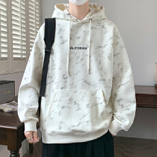 批发2025新款男生卫衣连帽秋季美式复古男款户外宽松休闲运动套头衫潮