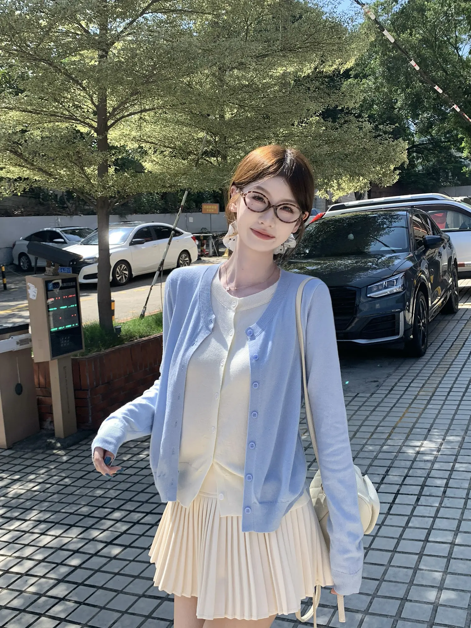 투웨이 레이어드 긴소매 니트 카디건 상세 이미지 9