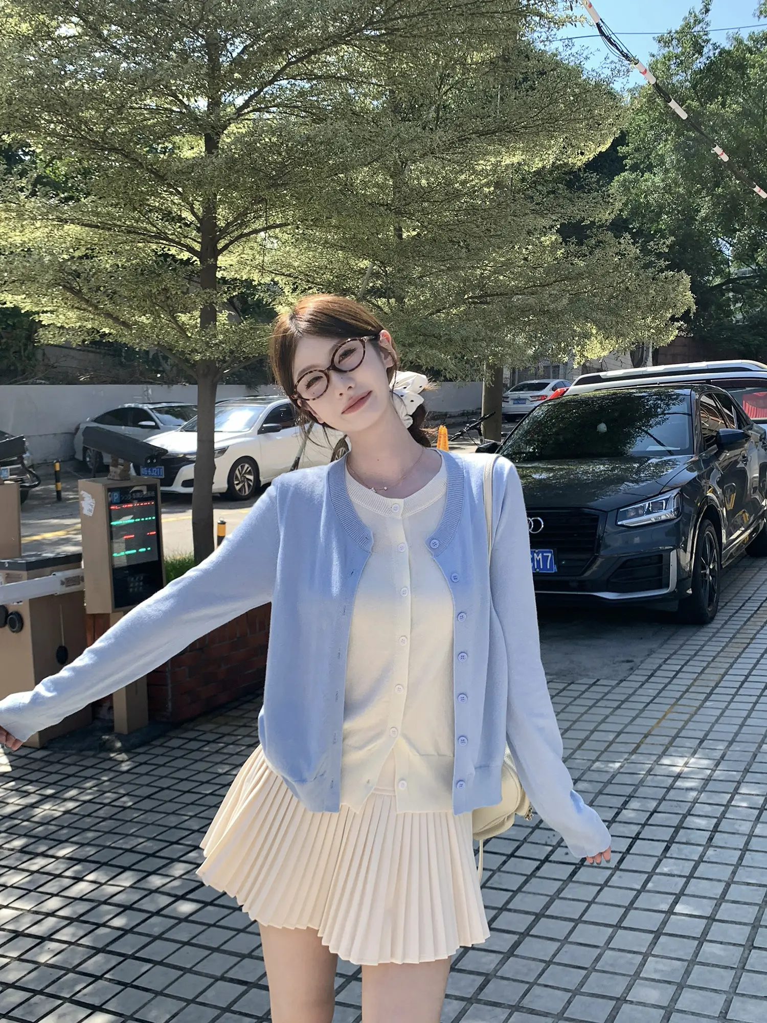 투웨이 레이어드 긴소매 니트 카디건 상세 이미지 10