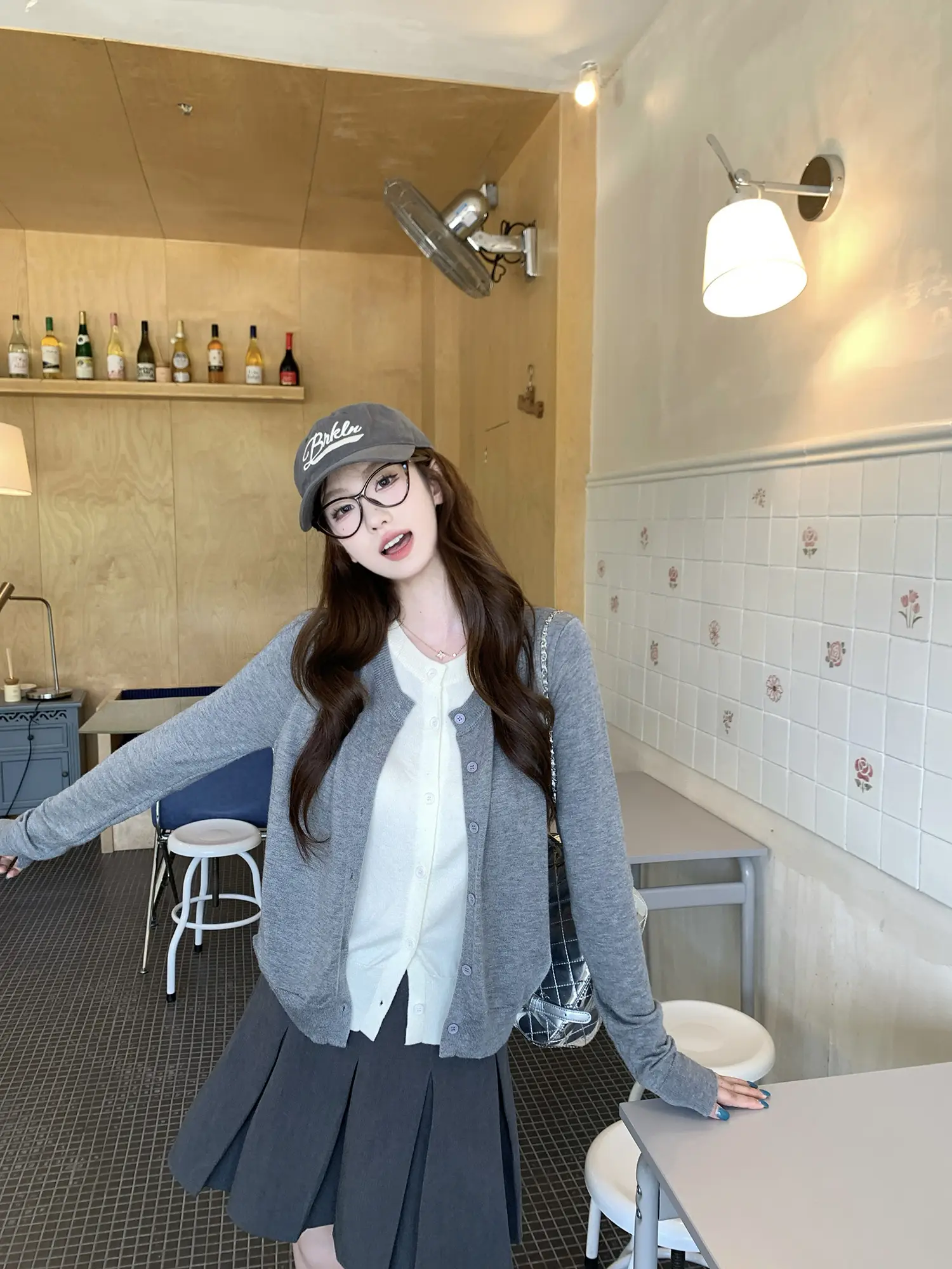 투웨이 레이어드 긴소매 니트 카디건 상세 이미지 18