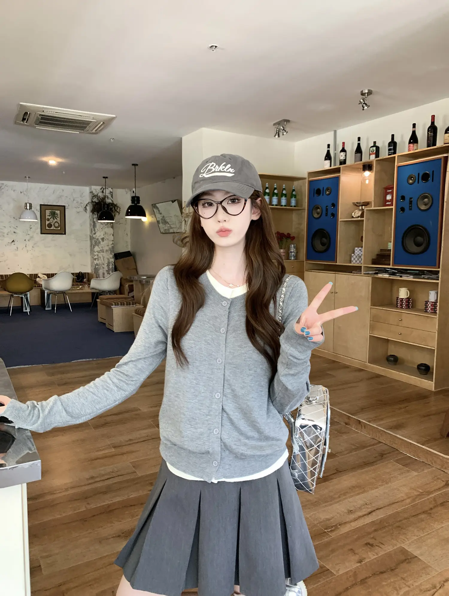 투웨이 레이어드 긴소매 니트 카디건 상세 이미지 19