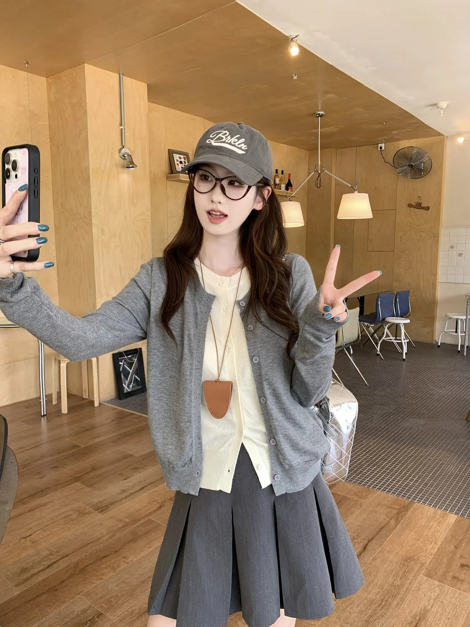 투웨이 레이어드 긴소매 니트 카디건 상세 이미지 24