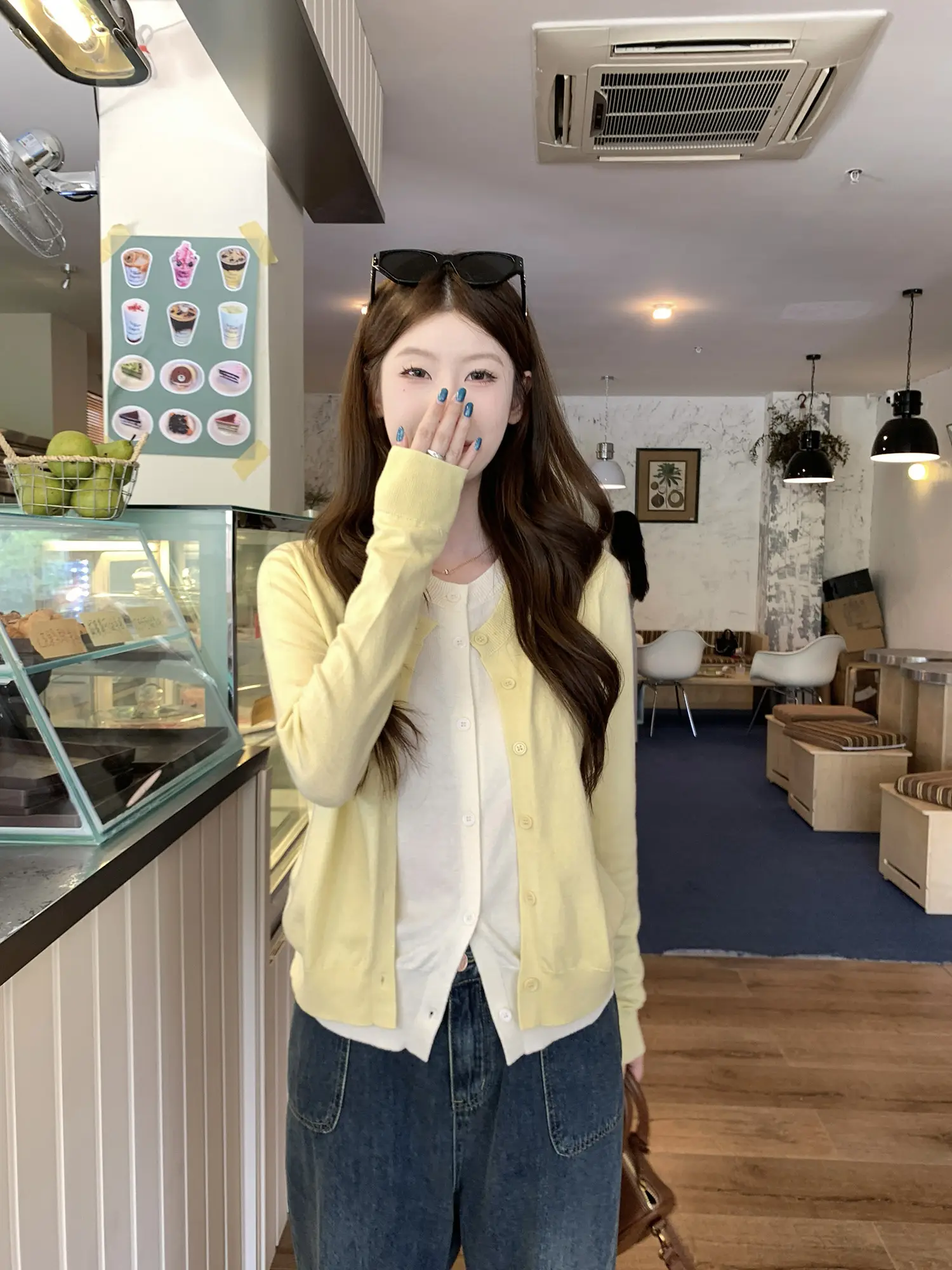 투웨이 레이어드 긴소매 니트 카디건 상세 이미지 33