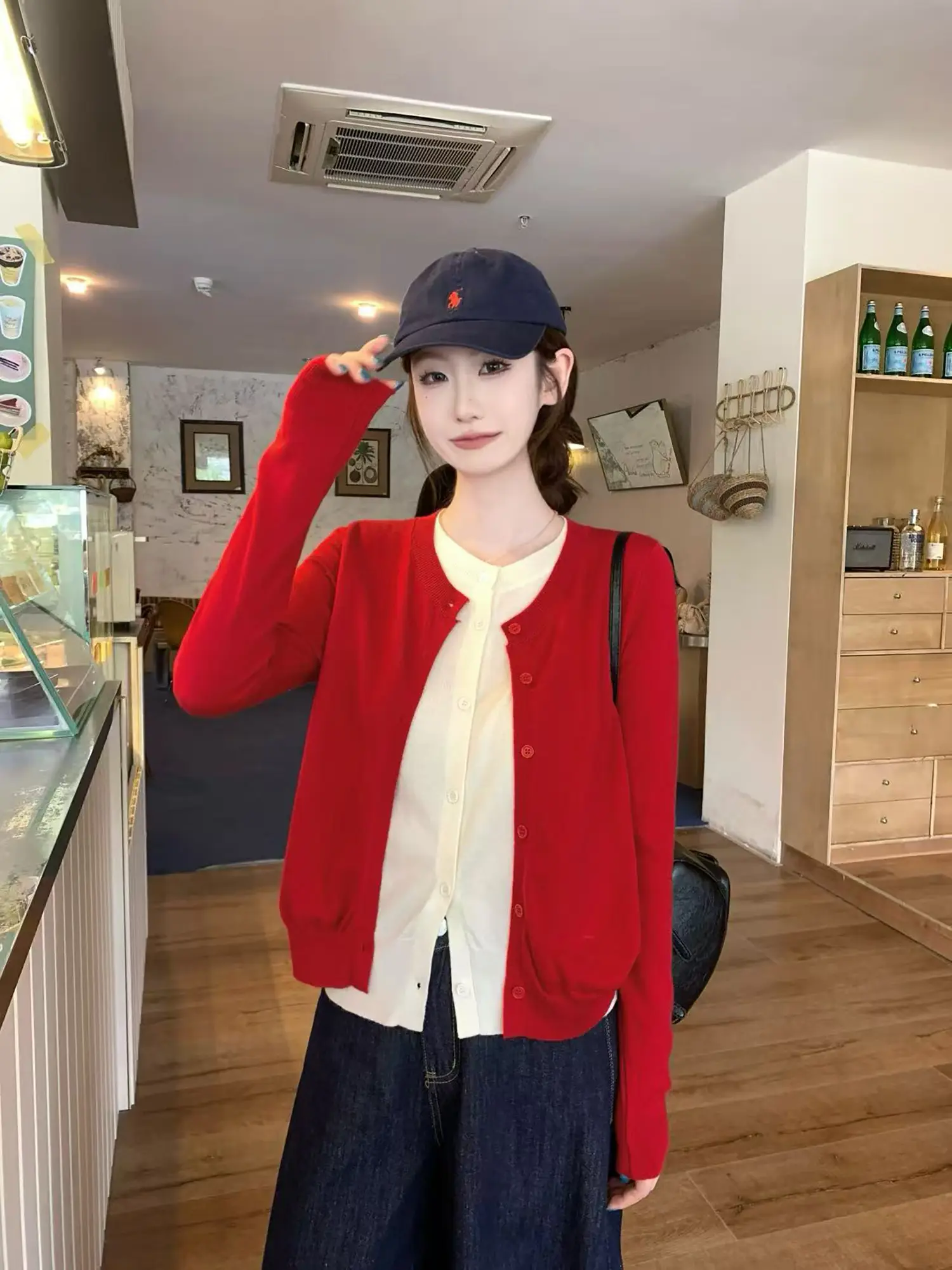 투웨이 레이어드 긴소매 니트 카디건 상세 이미지 38