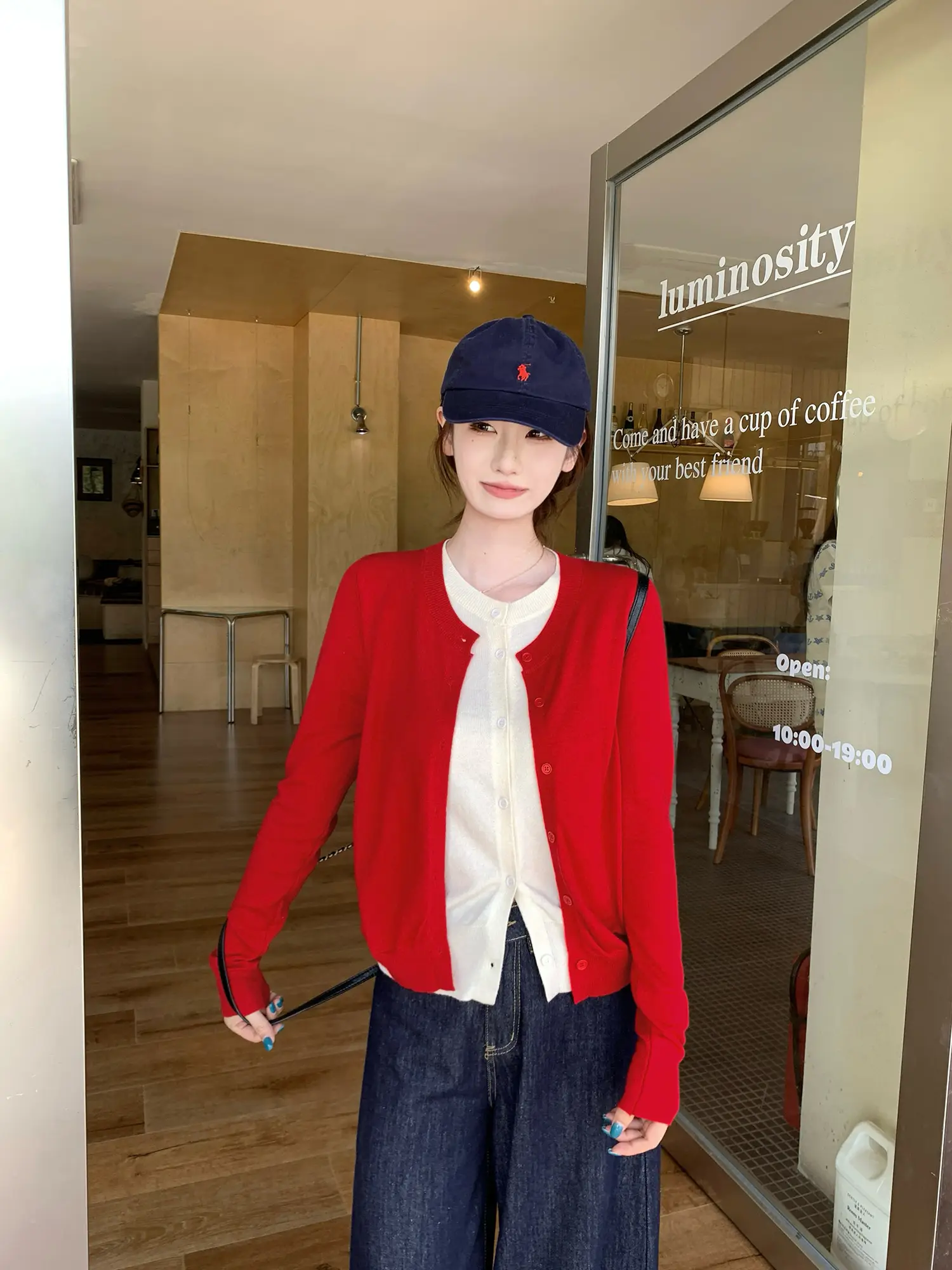 투웨이 레이어드 긴소매 니트 카디건 상세 이미지 44