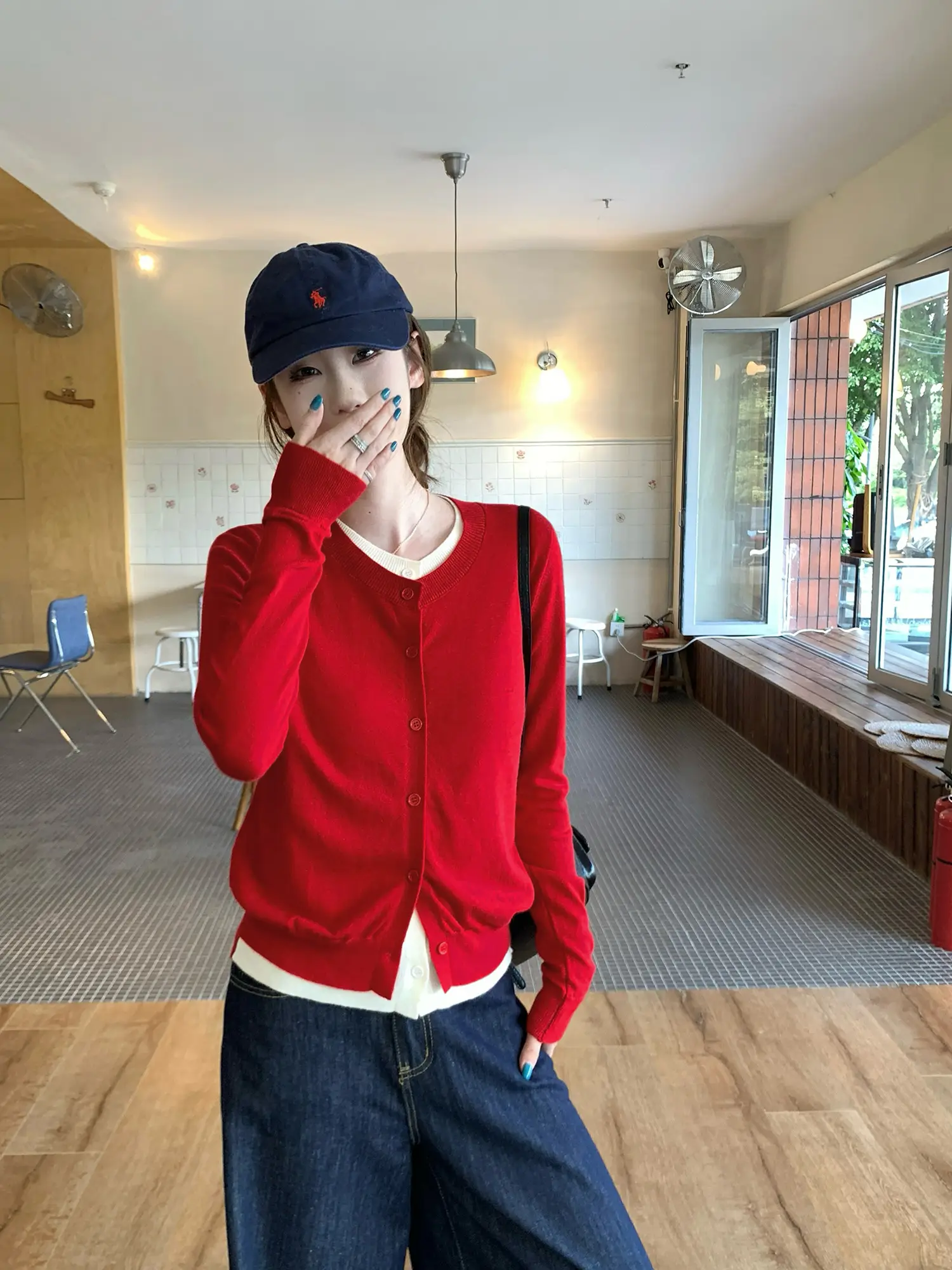 투웨이 레이어드 긴소매 니트 카디건 상세 이미지 48