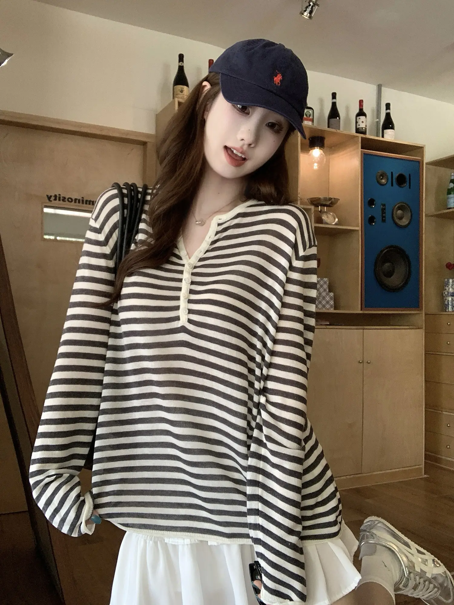 스트라이프 루즈 티셔츠 상세 이미지 3