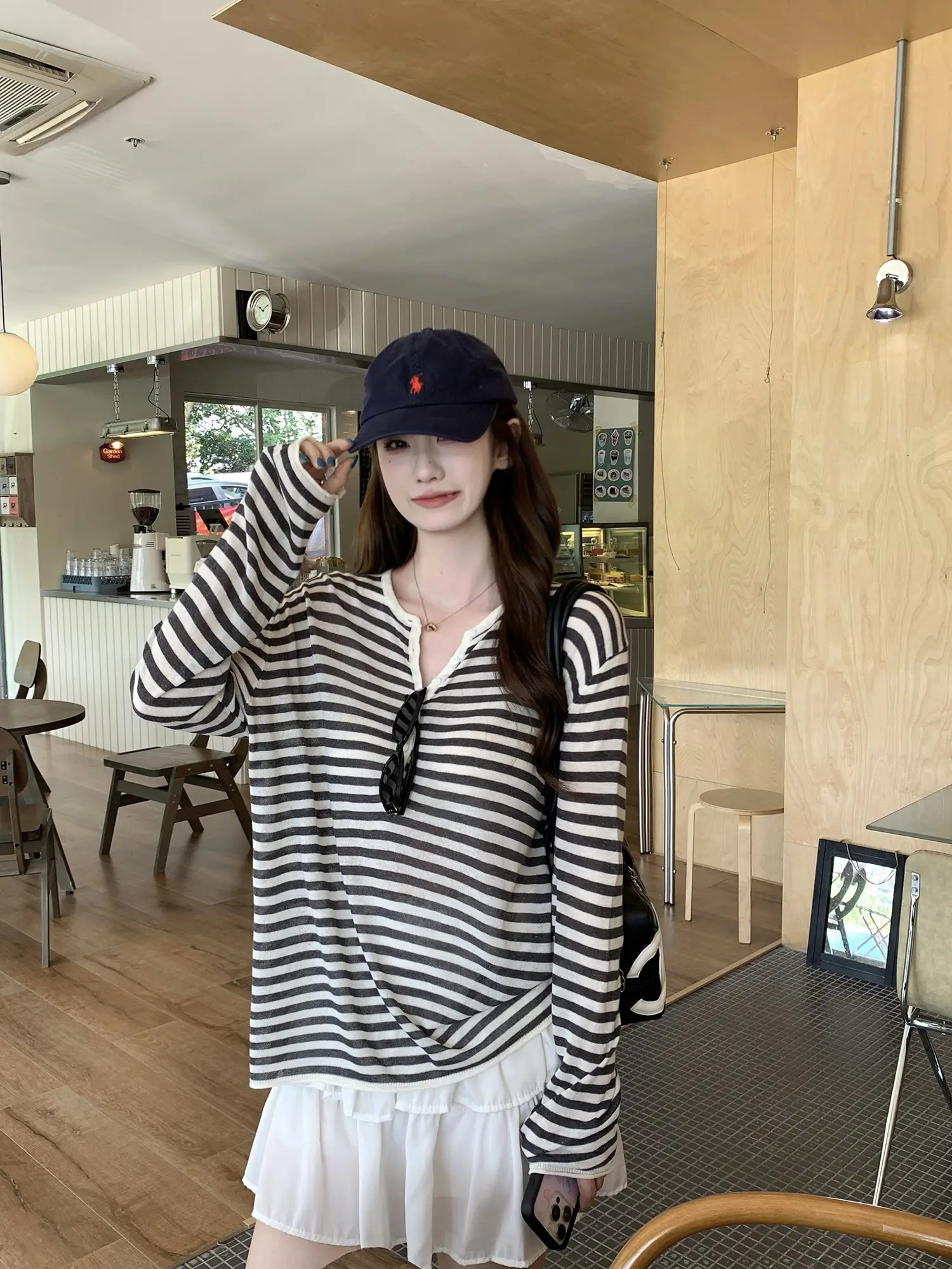 스트라이프 루즈 티셔츠 상세 이미지 12
