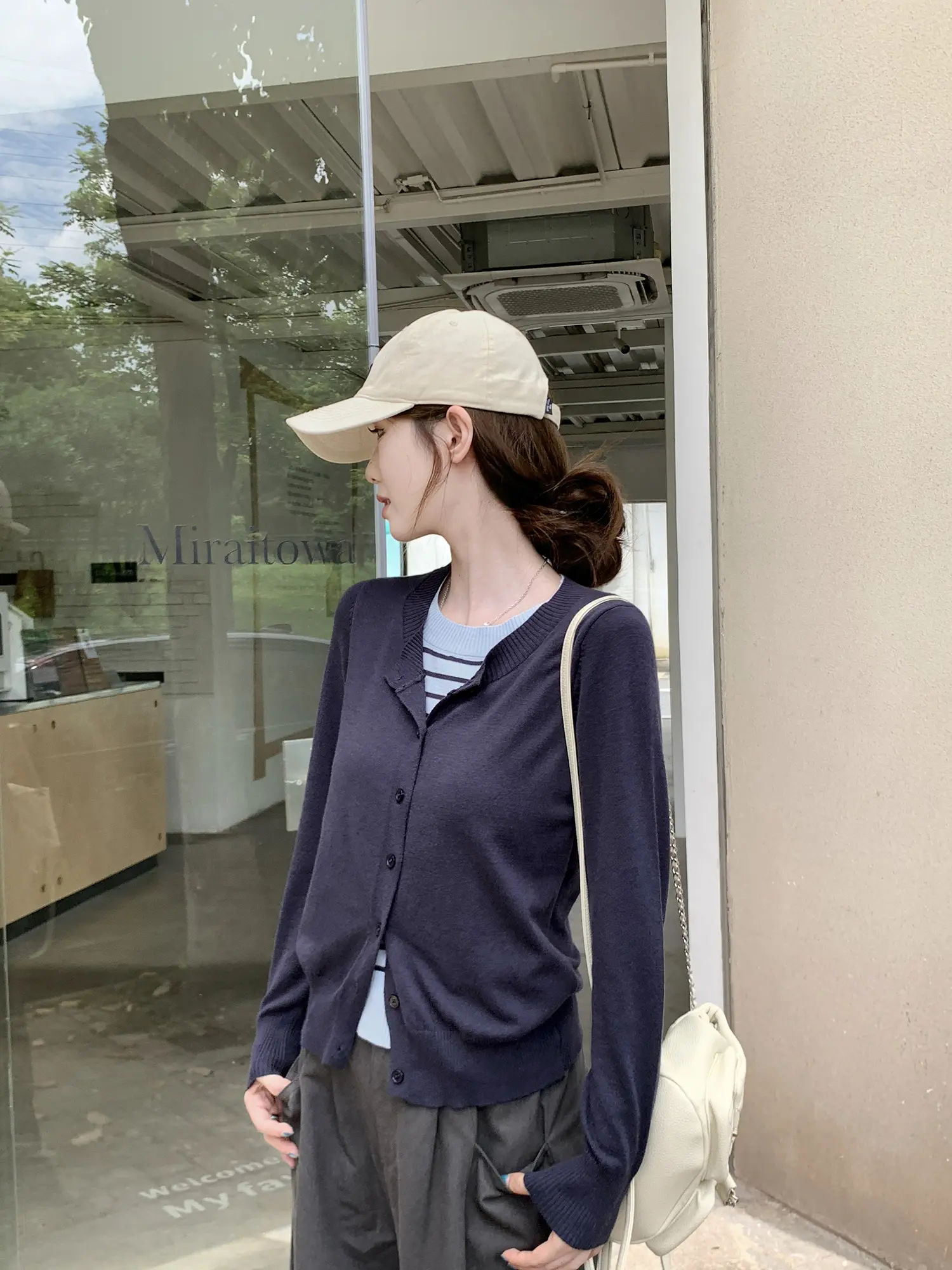 프렌치 감성 레이어드 니트 카디건 상세 이미지 7