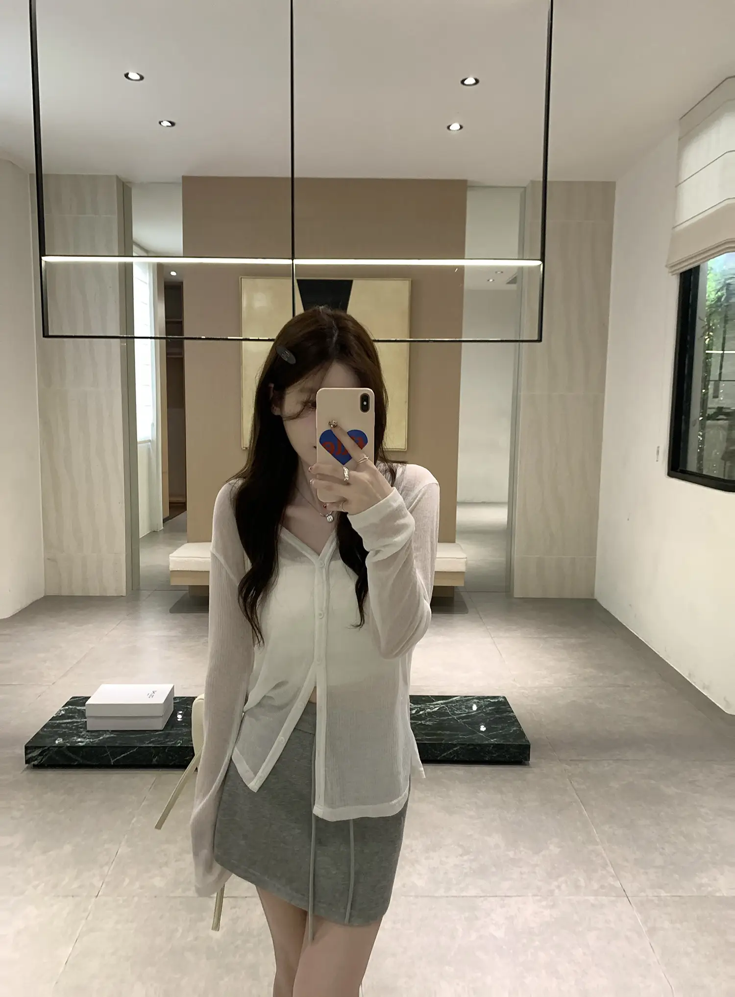 미니멀 니트 카디건 상세 이미지 3