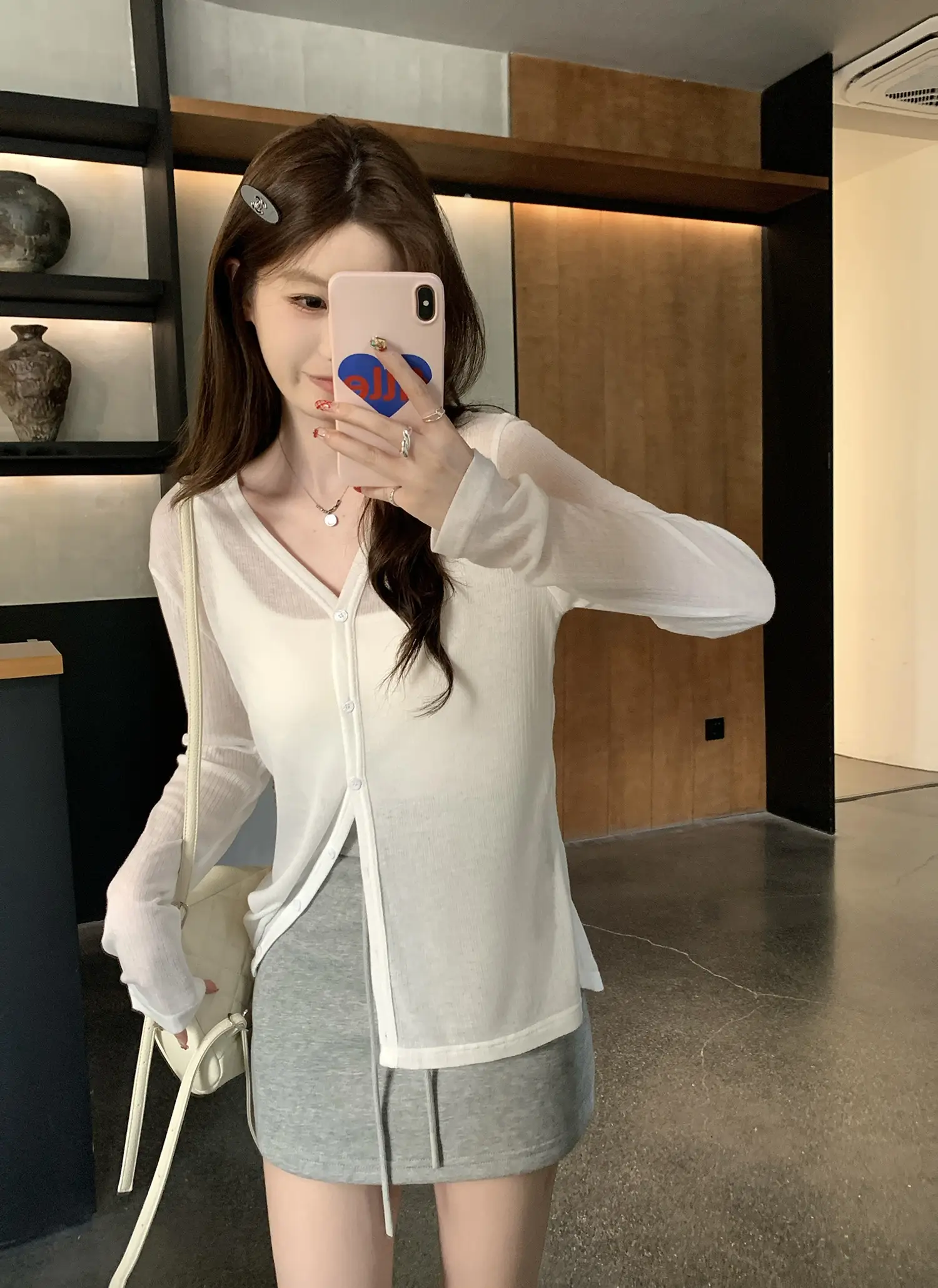 미니멀 니트 카디건 상세 이미지 12
