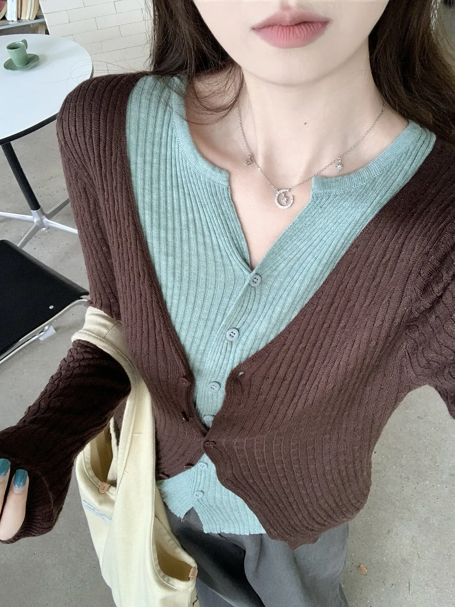 레이어드 니트 카디건 상세 이미지 26