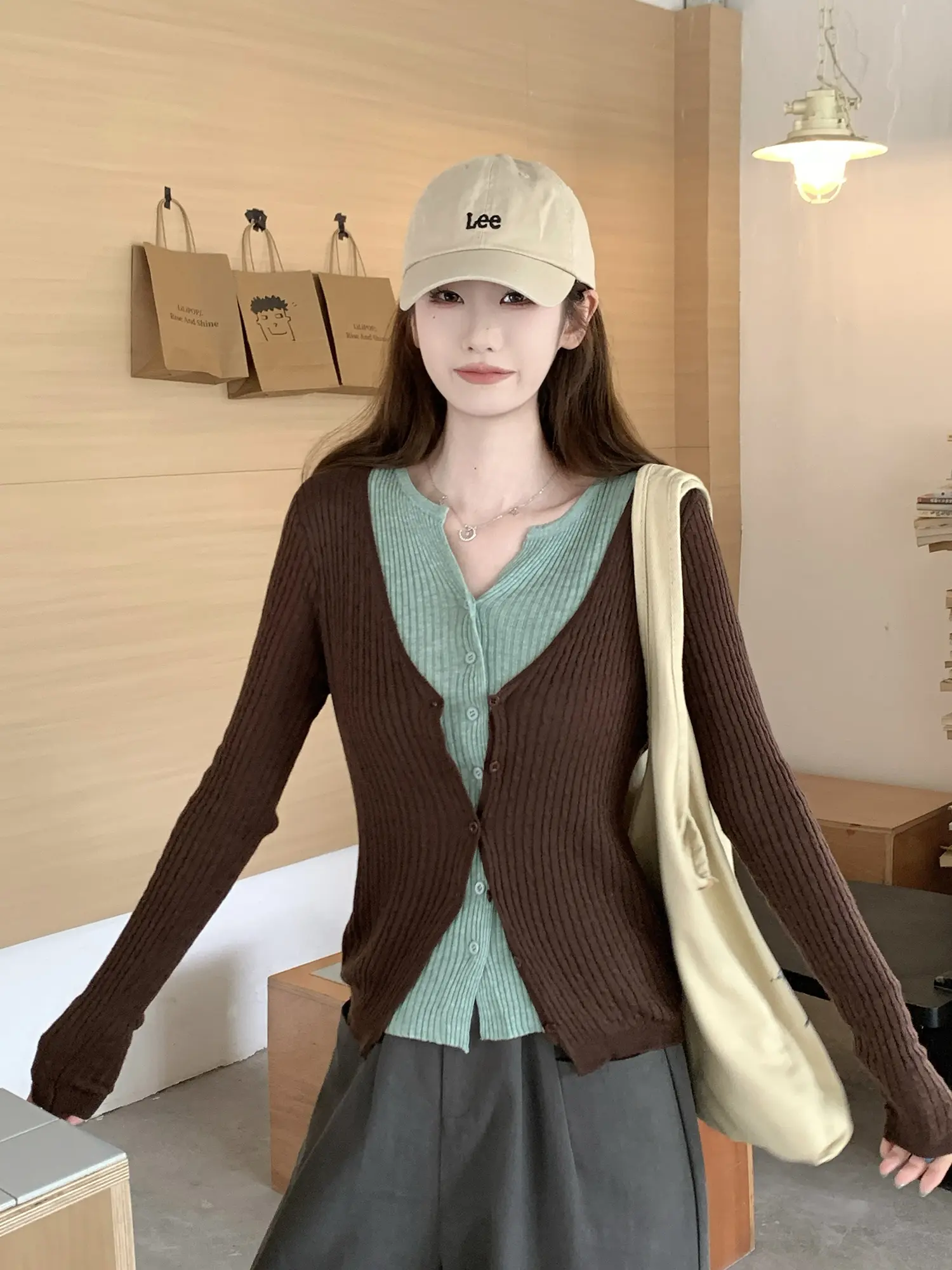 레이어드 니트 카디건 상세 이미지 31