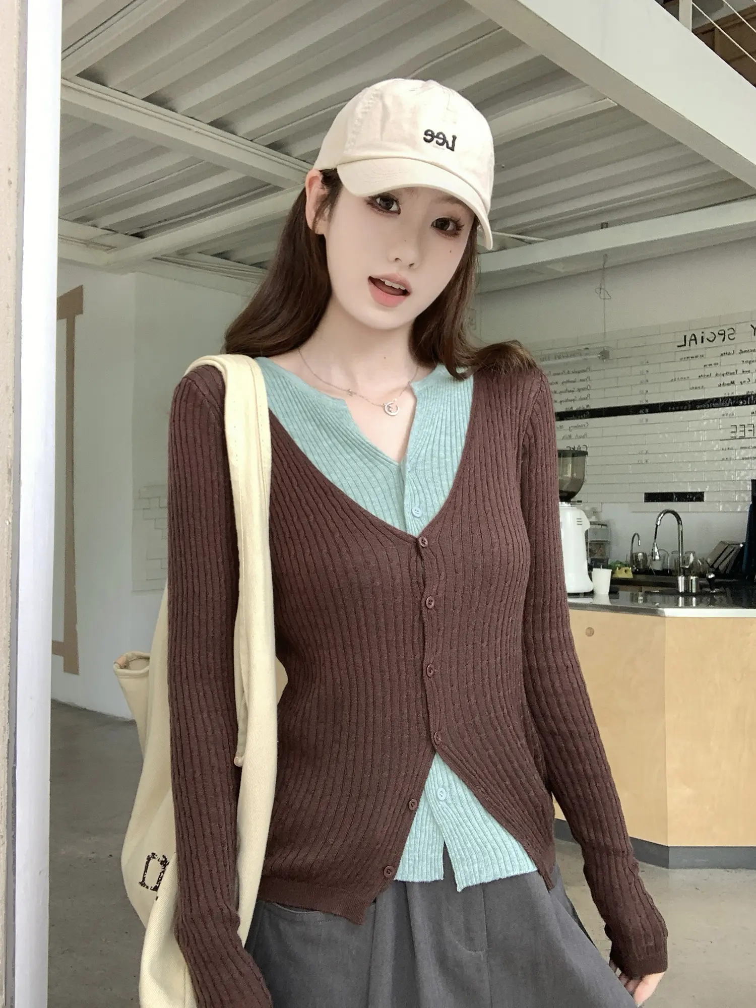 레이어드 니트 카디건 상세 이미지 35