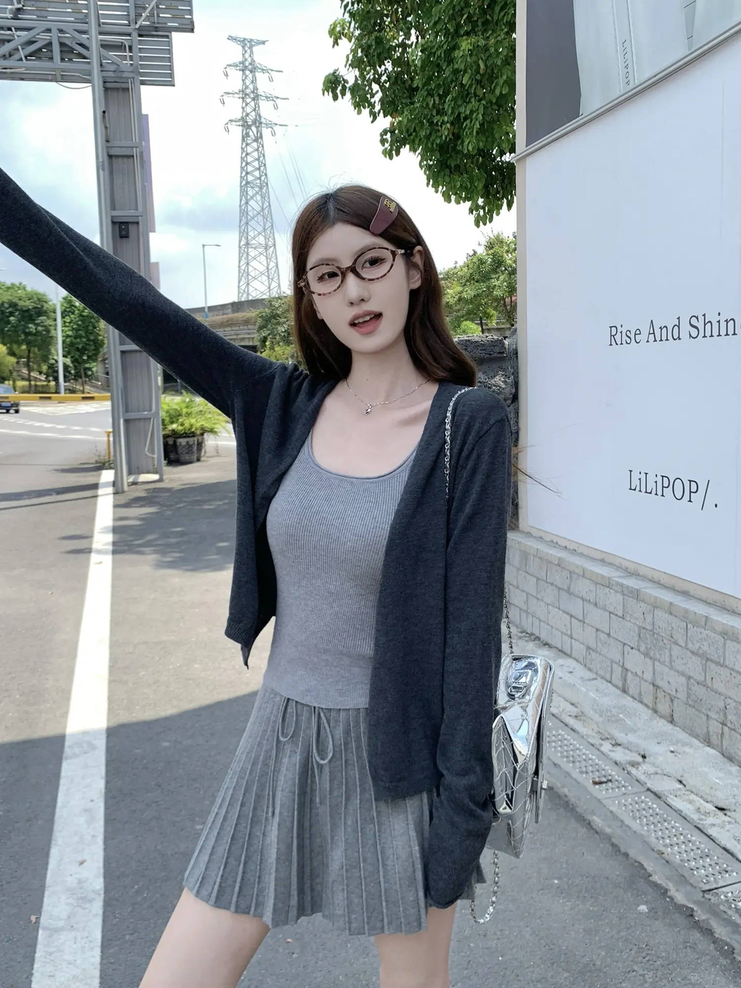 단색 니트 카디건 상세 이미지 23