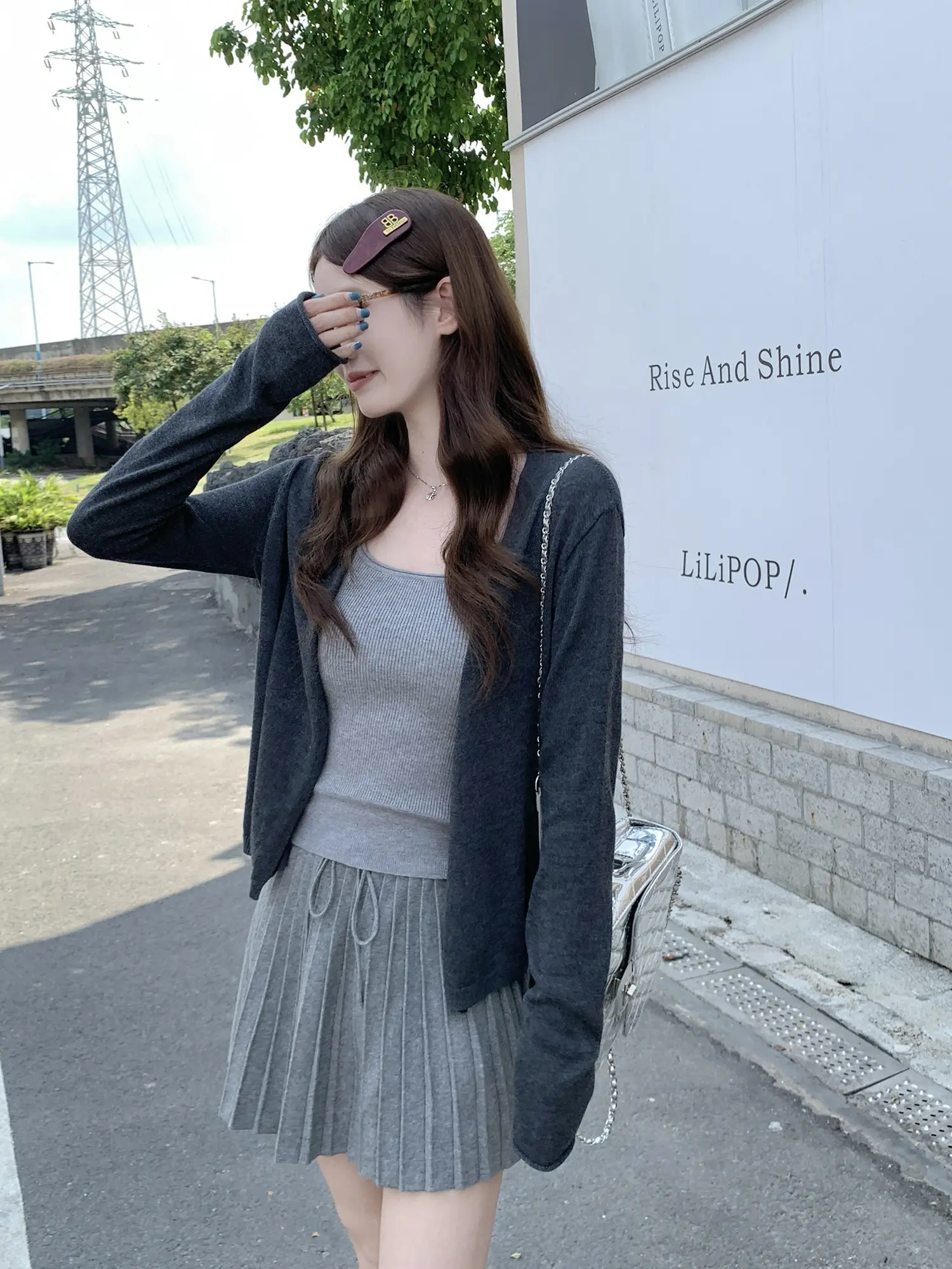 단색 니트 카디건 상세 이미지 24