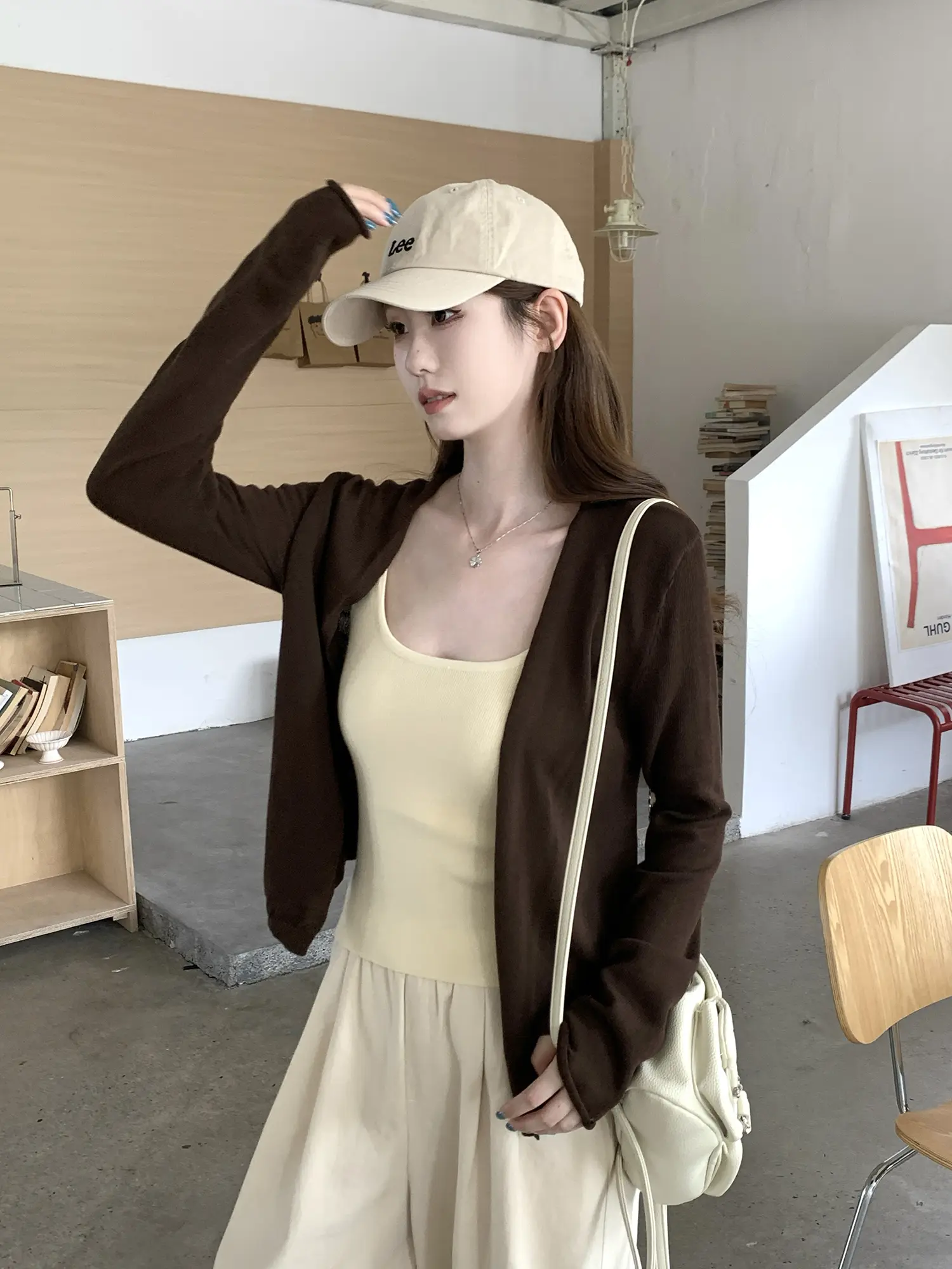 단색 니트 카디건 상세 이미지 30