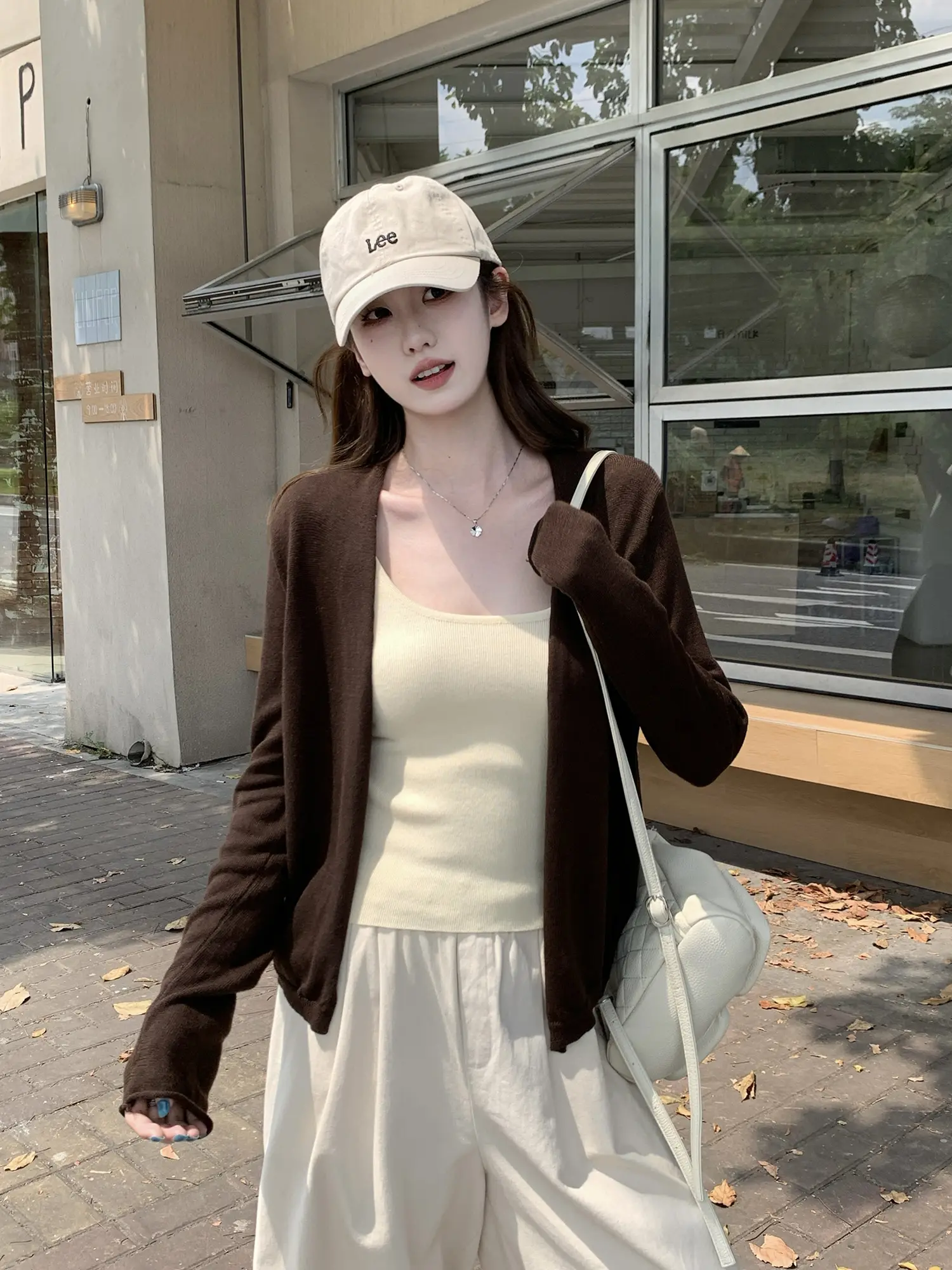 단색 니트 카디건 상세 이미지 31