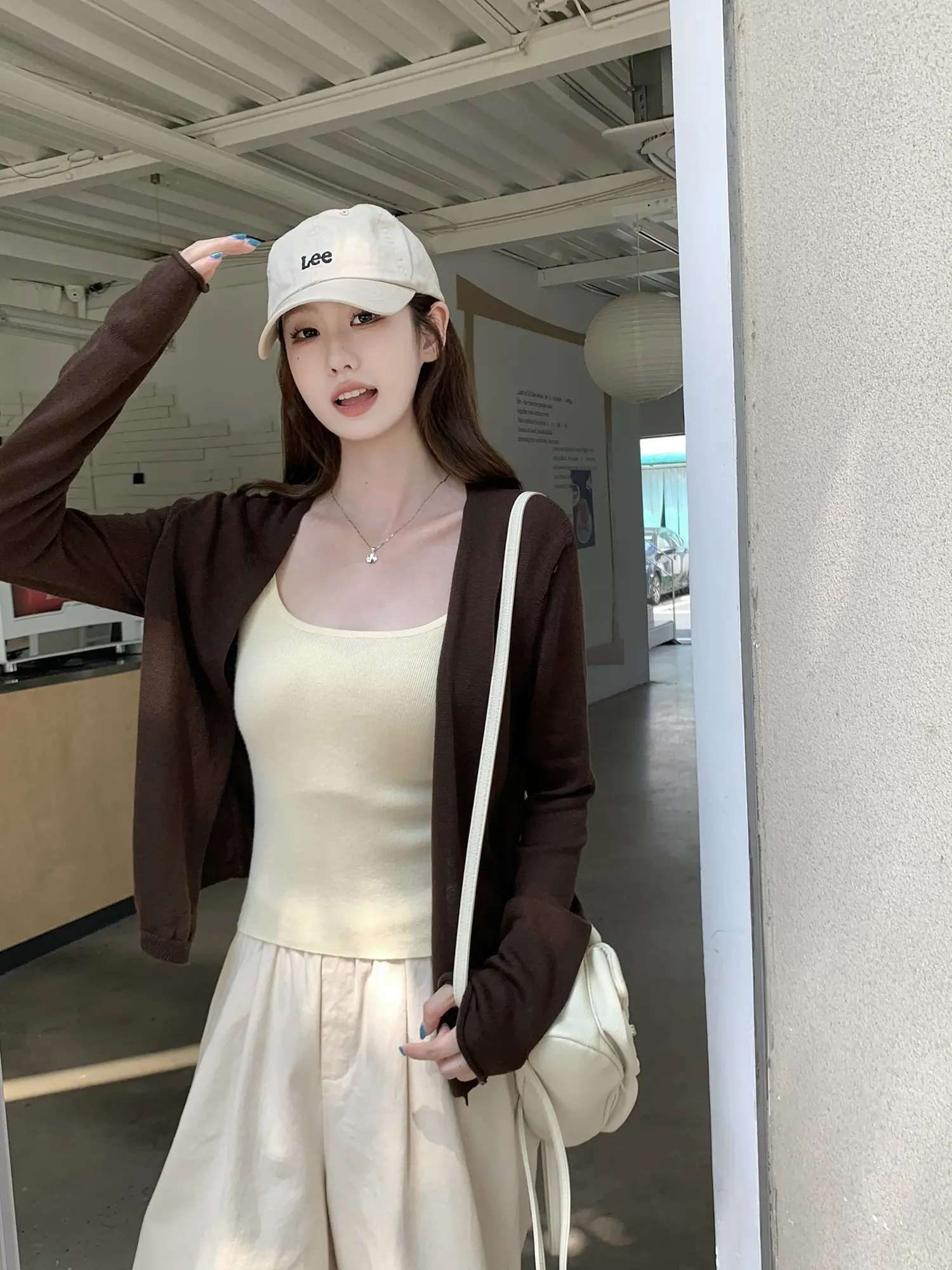 단색 니트 카디건 상세 이미지 34