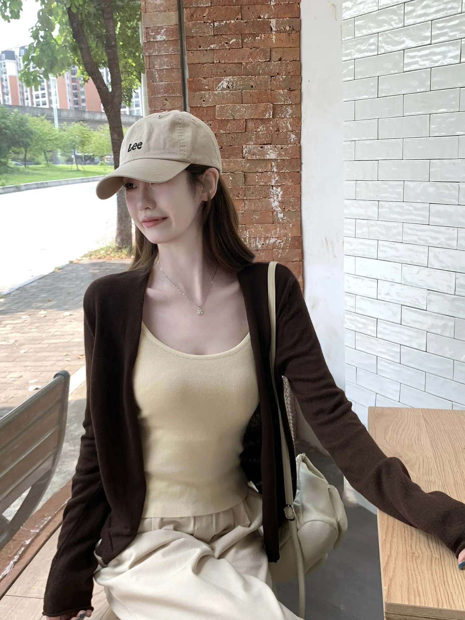 단색 니트 카디건 상세 이미지 36