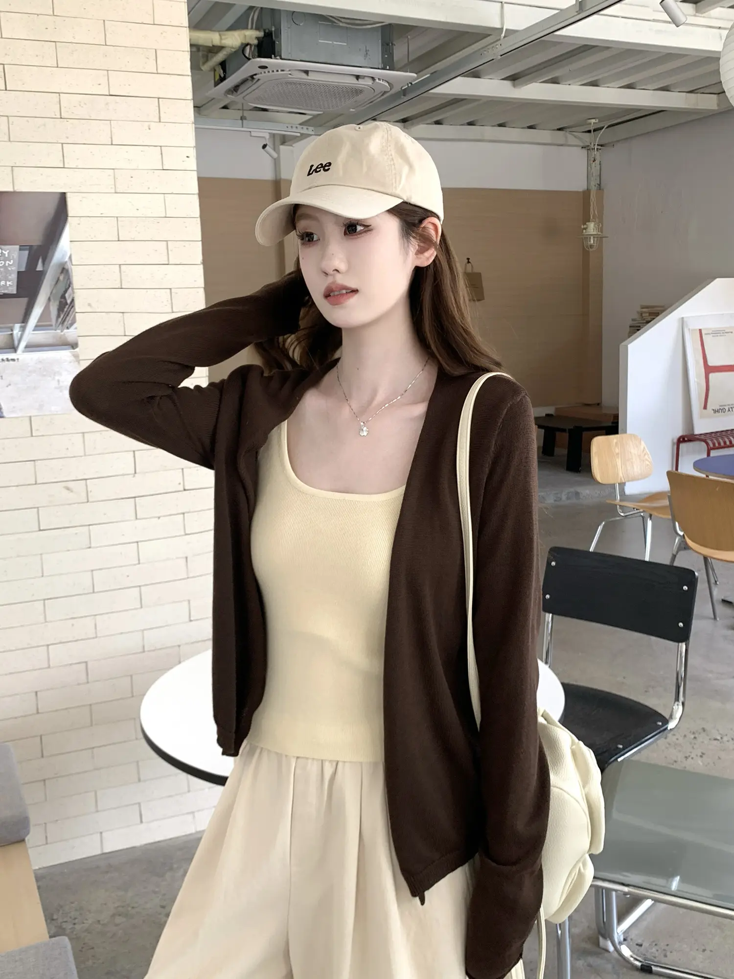 단색 니트 카디건 상세 이미지 37