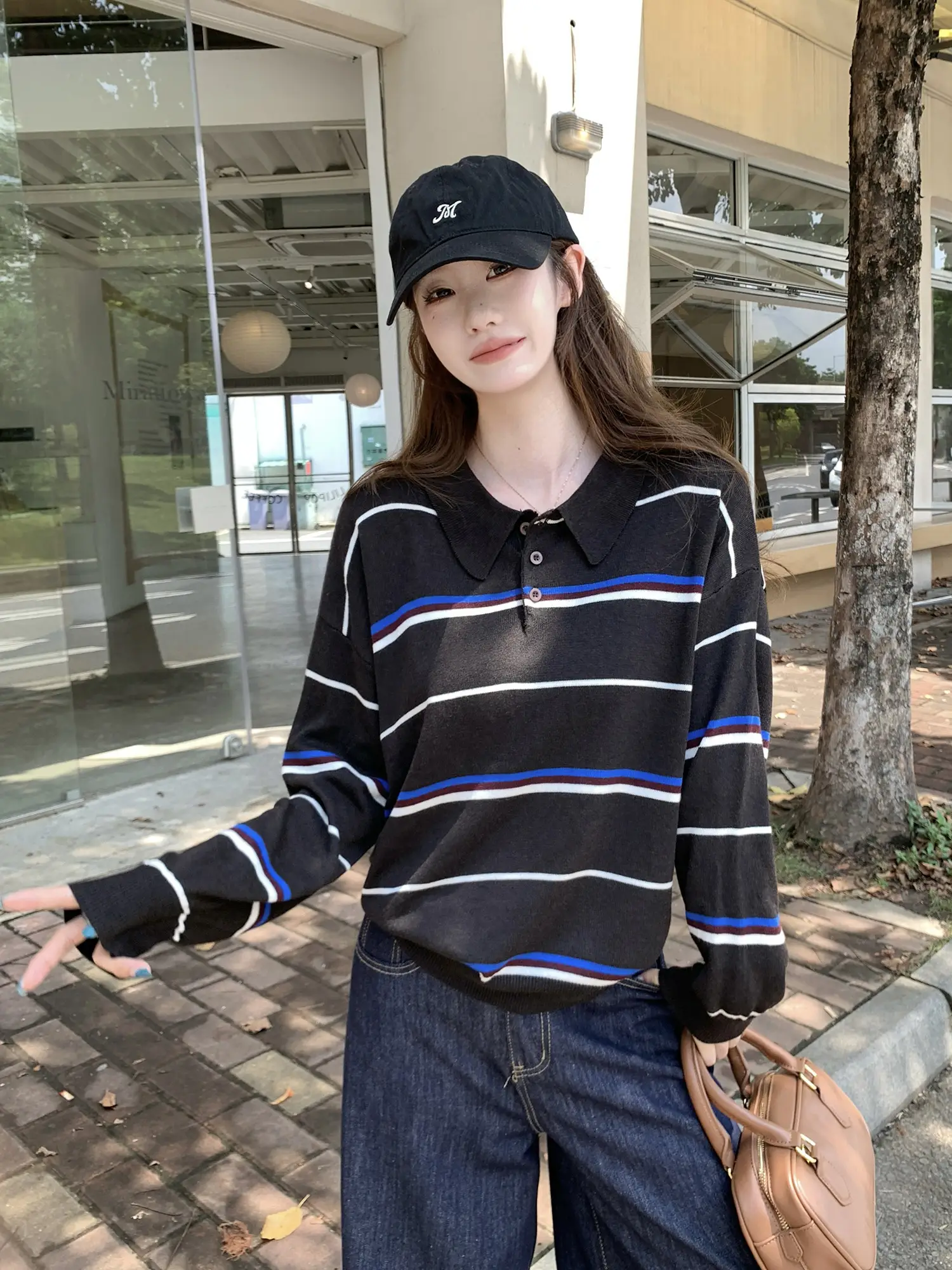 폴로넥 스트라이프 니트 상세 이미지 5