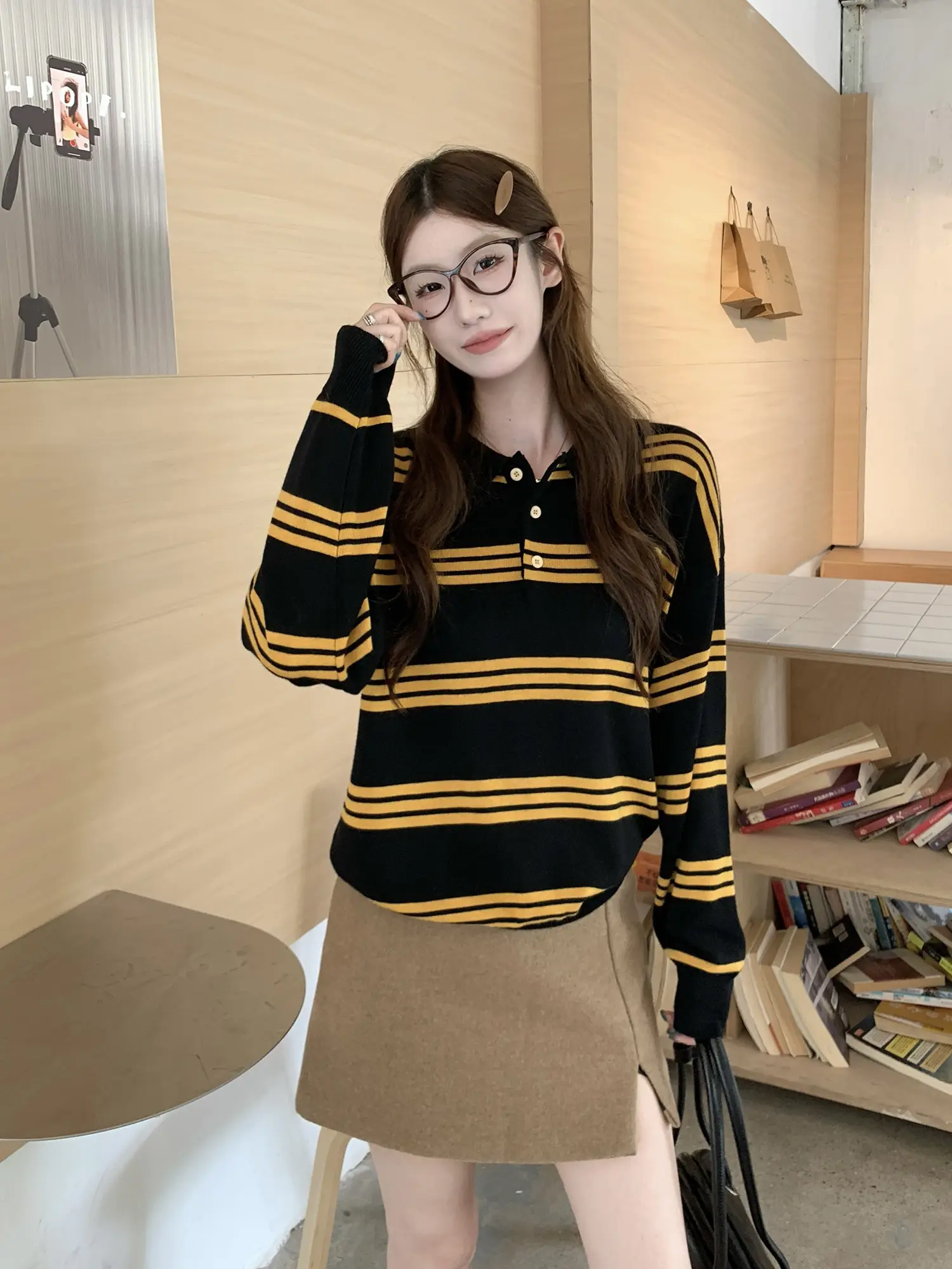 폴로넥 스트라이프 니트 상세 이미지 24
