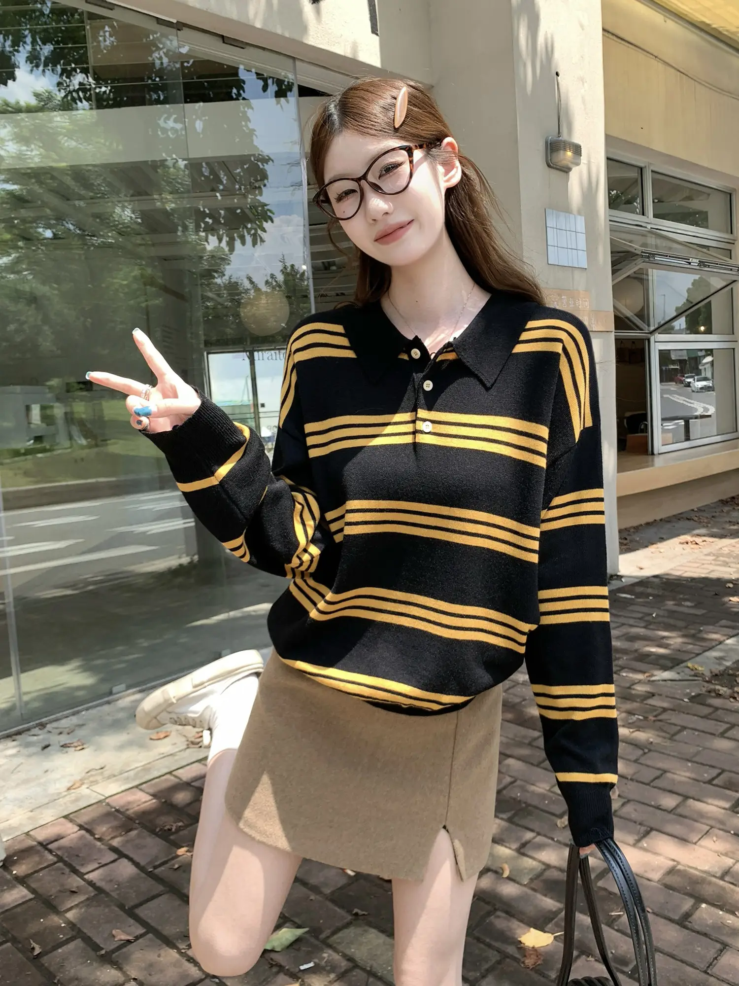 폴로넥 스트라이프 니트 상세 이미지 18