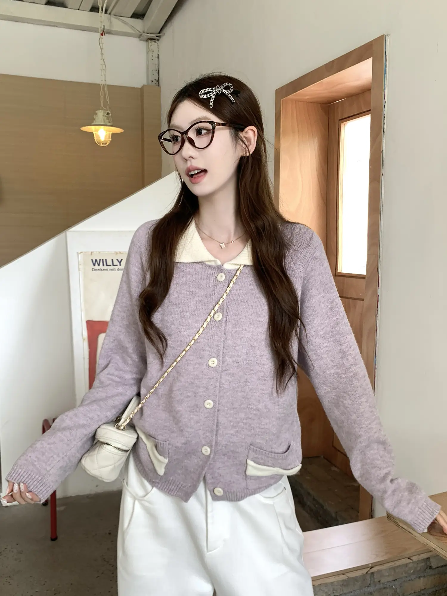 한풍 가을 니트 가디건 상세 이미지 10