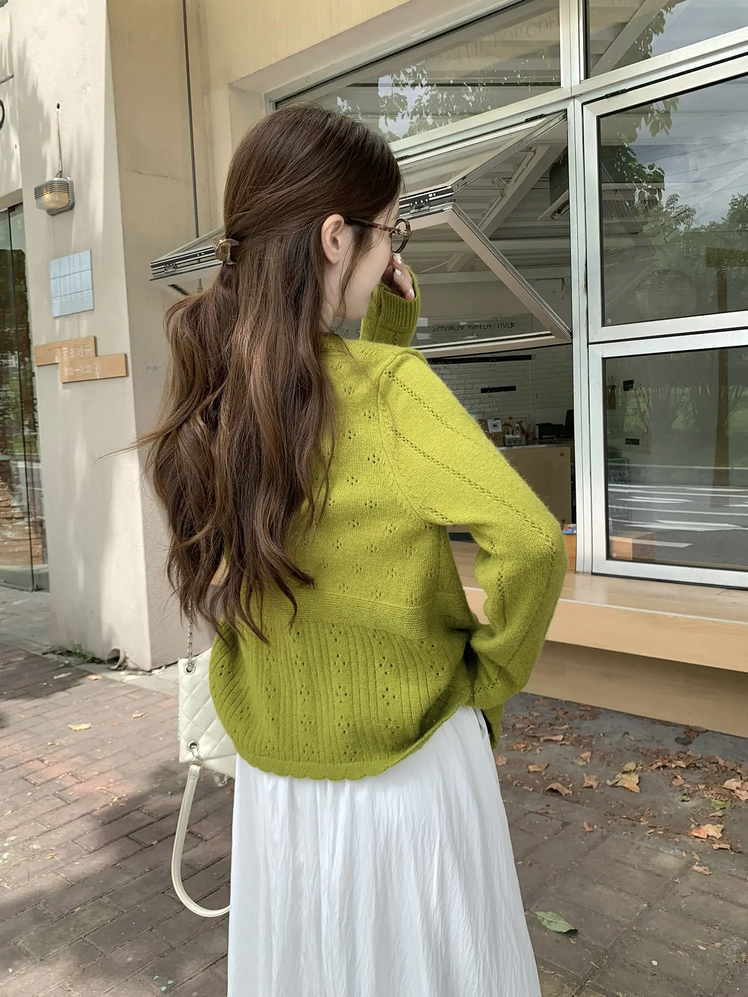 오픈워크 니트 카디건 상세 이미지 4