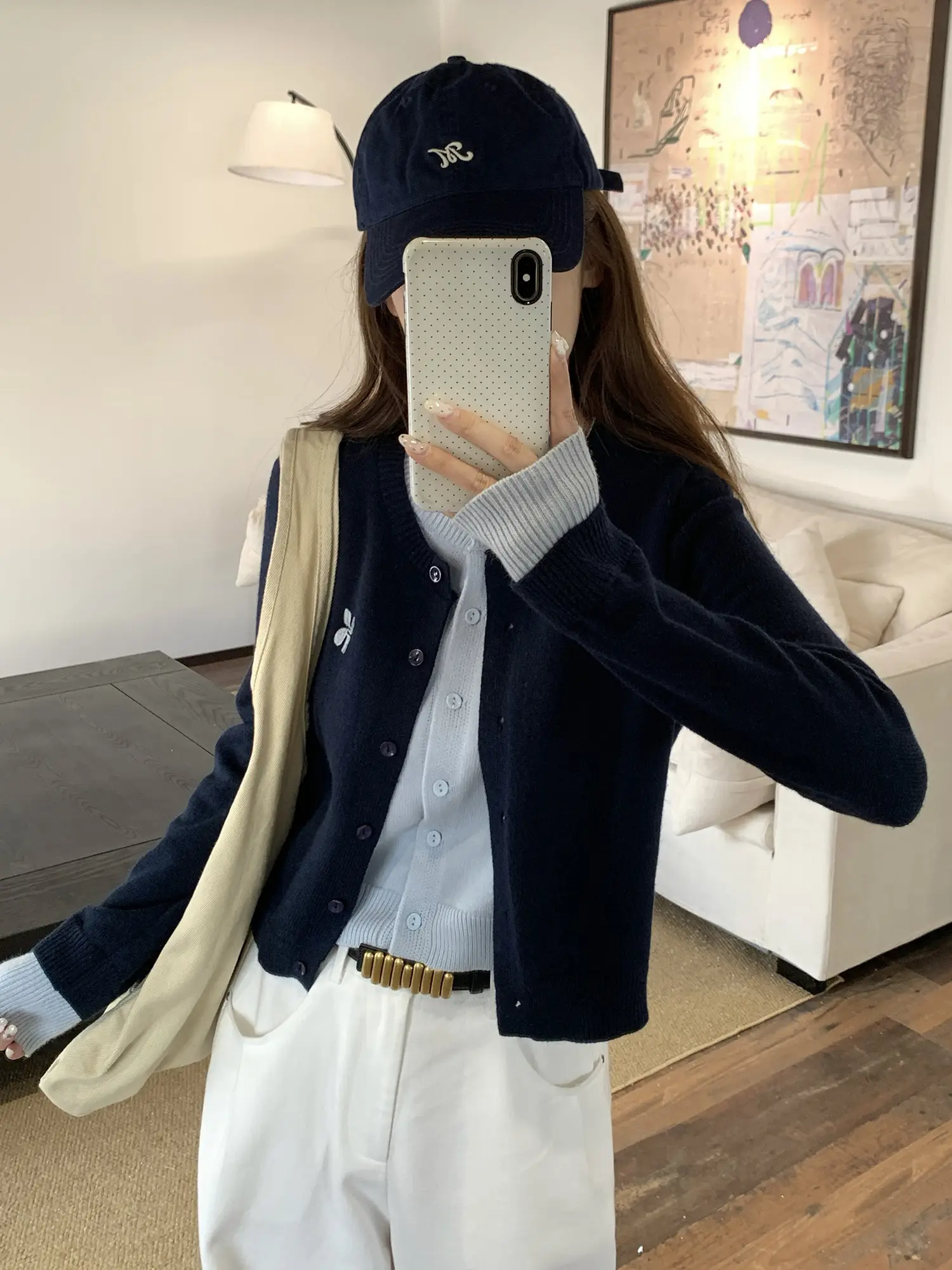 한국인기 레이어드 니트 가디건 상세 이미지 11