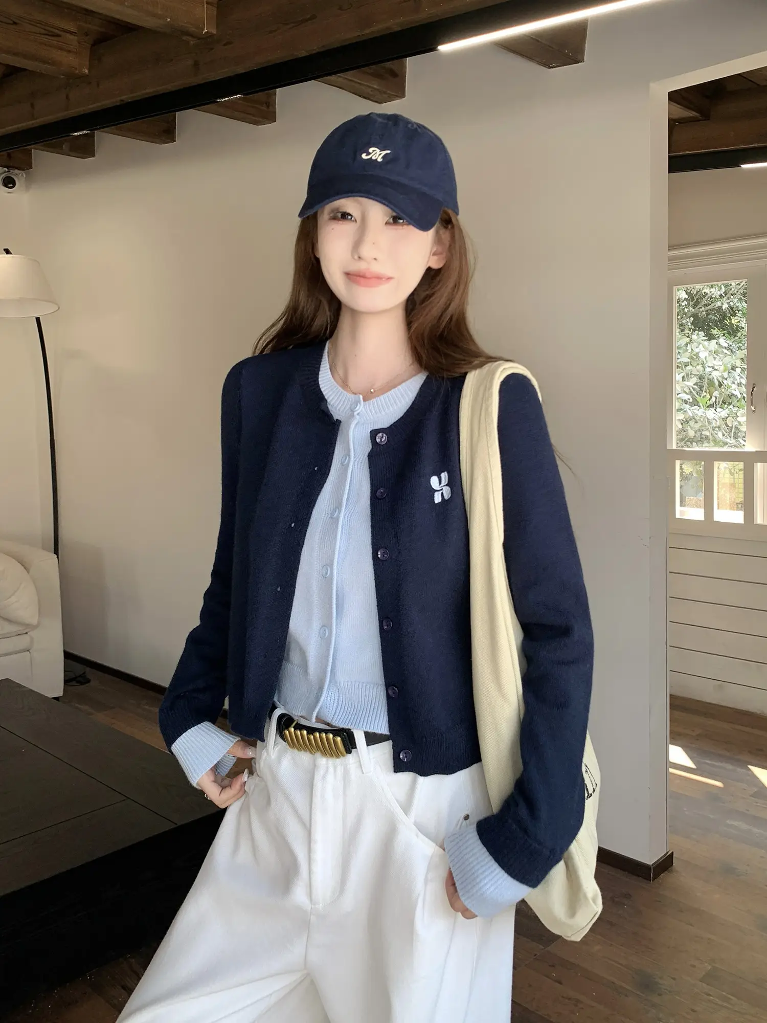 한국인기 레이어드 니트 가디건 상세 이미지 12
