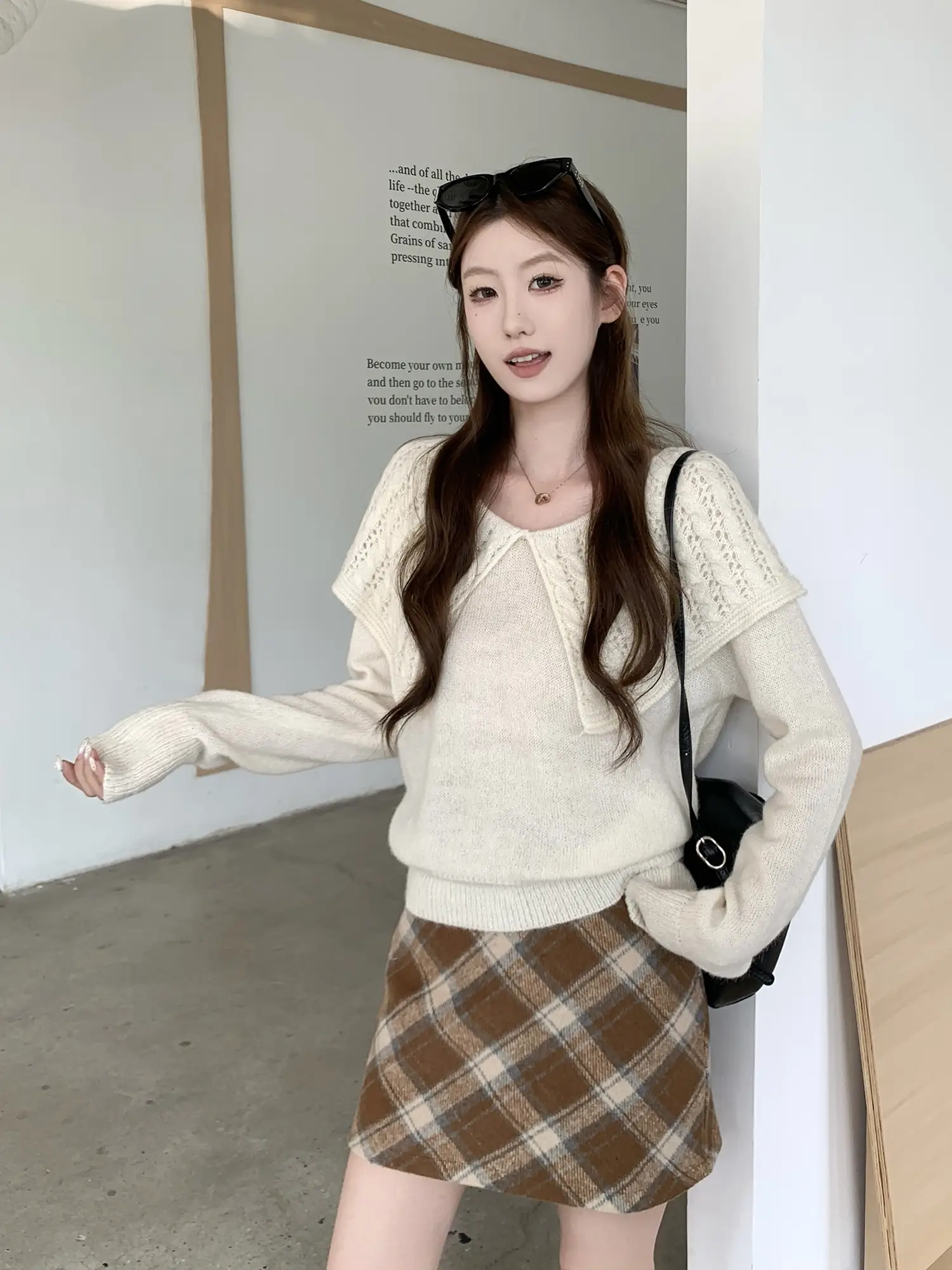 프렌치 폴드 칼라 니트 상세 이미지 7