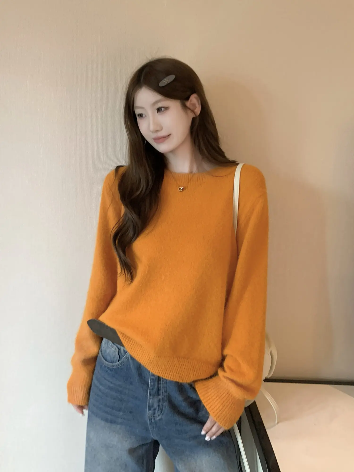 오렌지 니트 상세 이미지 9