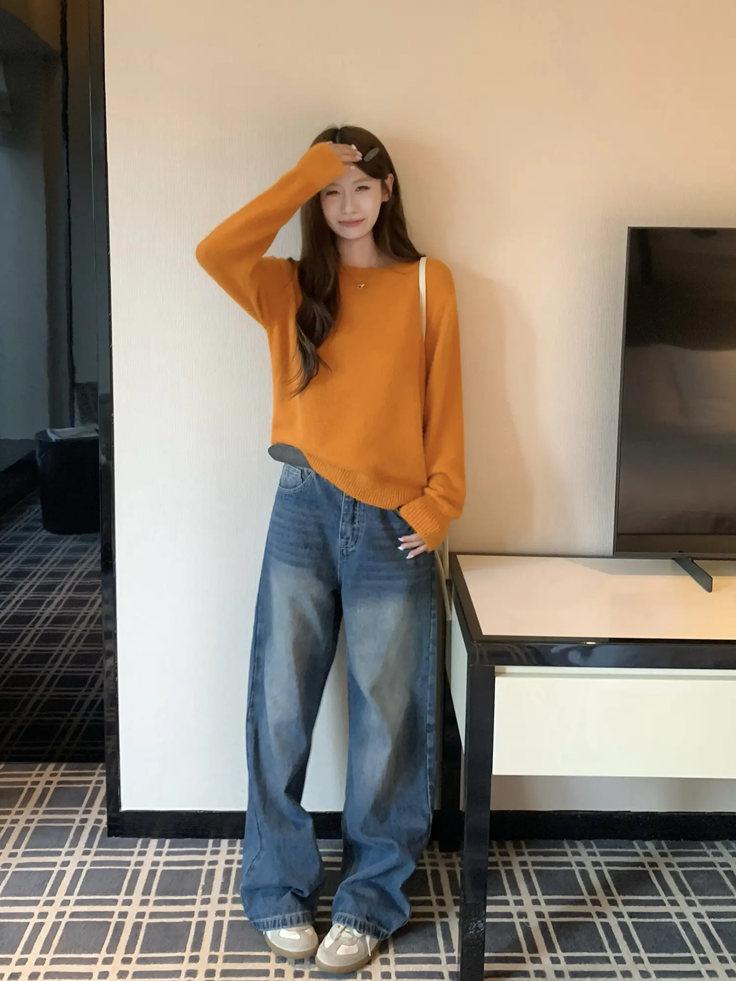 오렌지 니트 상세 이미지 13