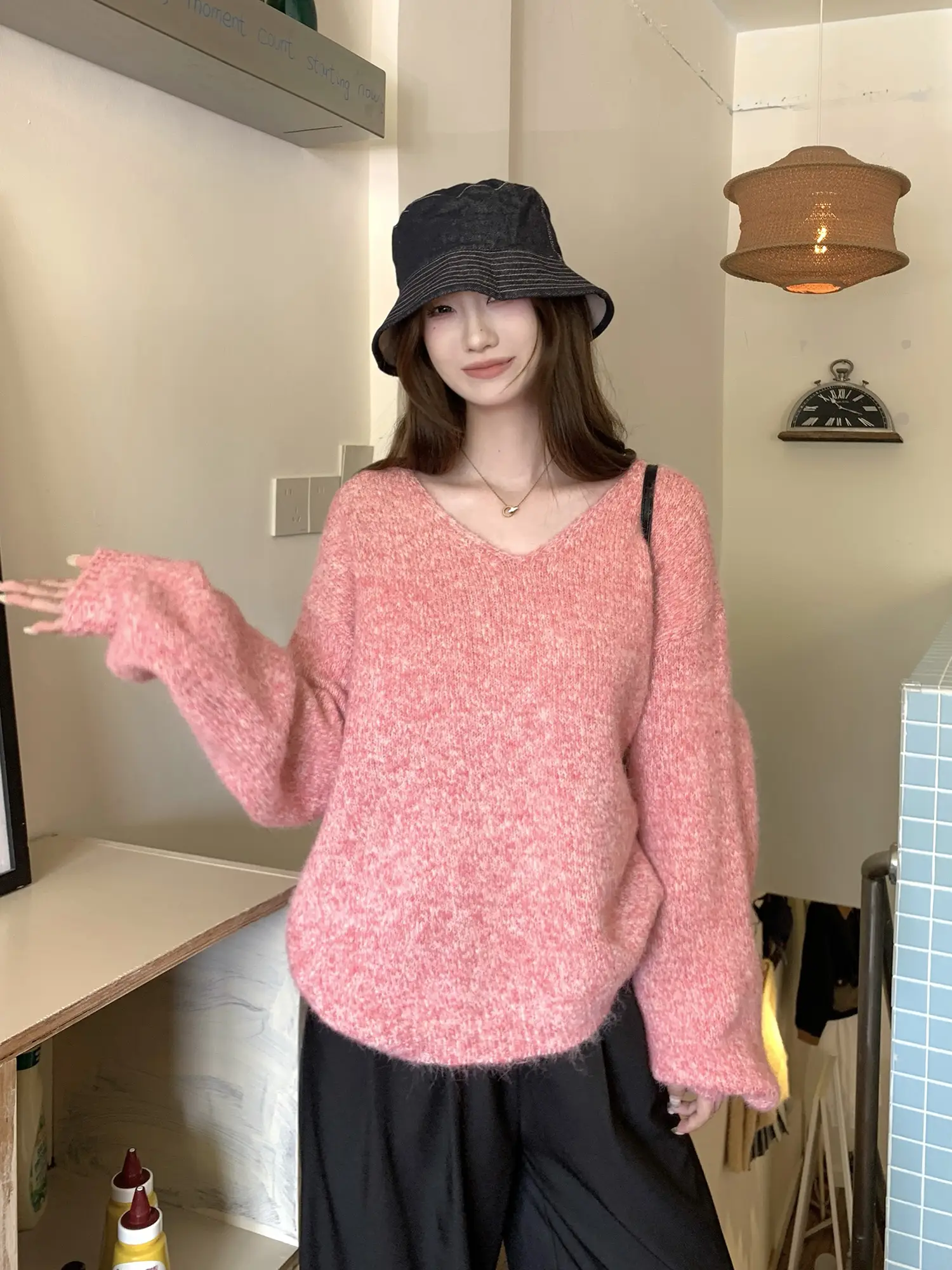 V넥 니트 상세 이미지 6
