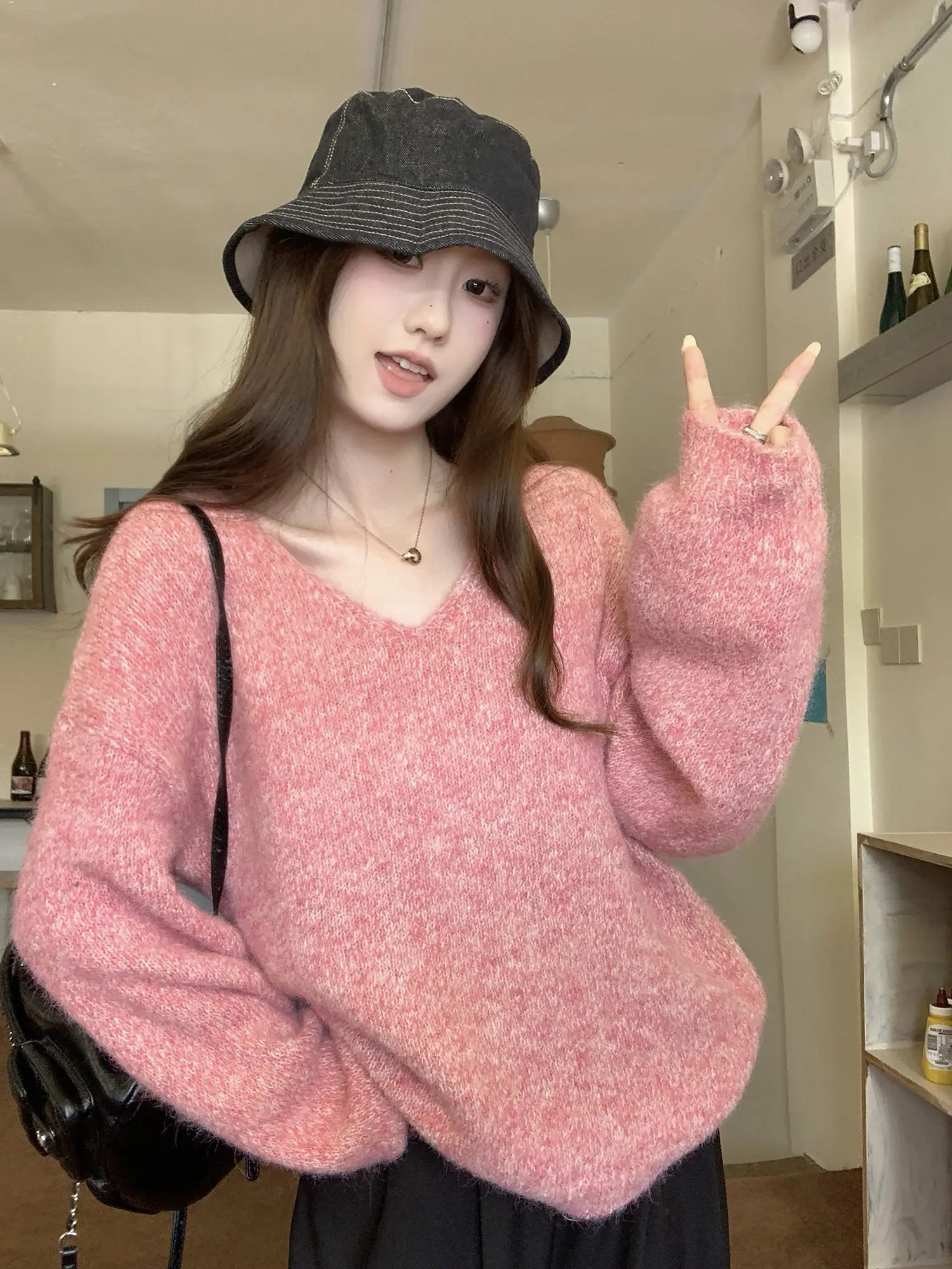 V넥 니트 상세 이미지 9