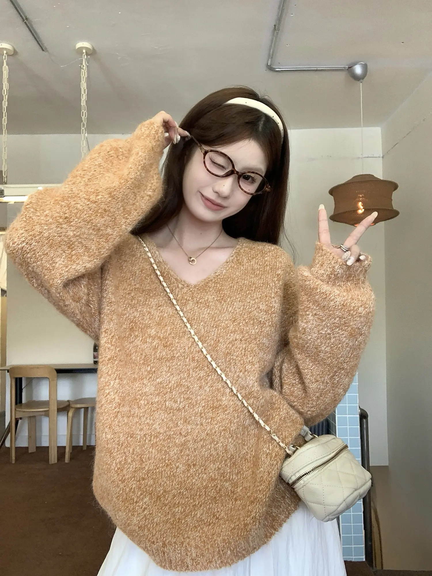 V넥 니트 상세 이미지 20