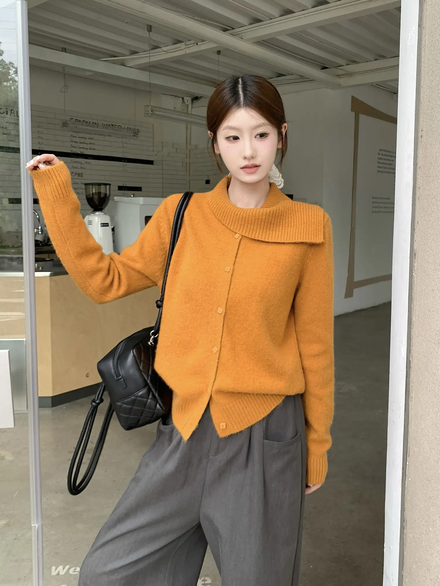 한국인기 프릴 니트 가디건 상세 이미지 7