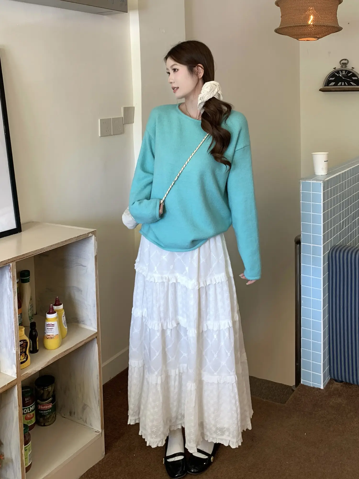 부드러운 블루 니트 상세 이미지 7