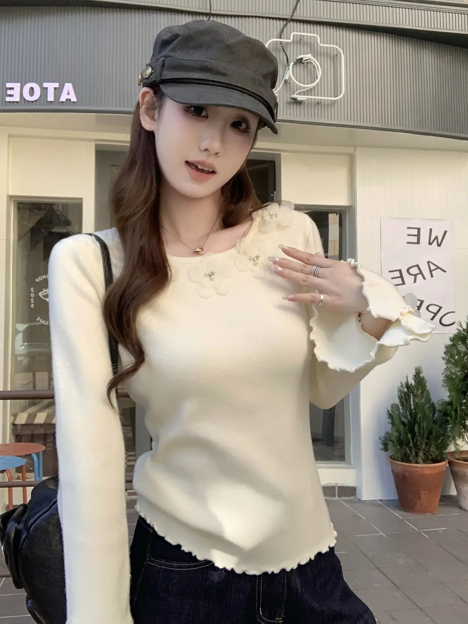 입체 플라워 디테일 니트 상세 이미지 9