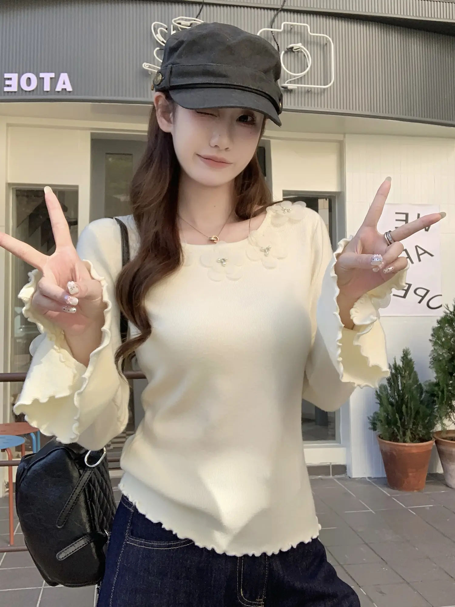 입체 플라워 디테일 니트 상세 이미지 10
